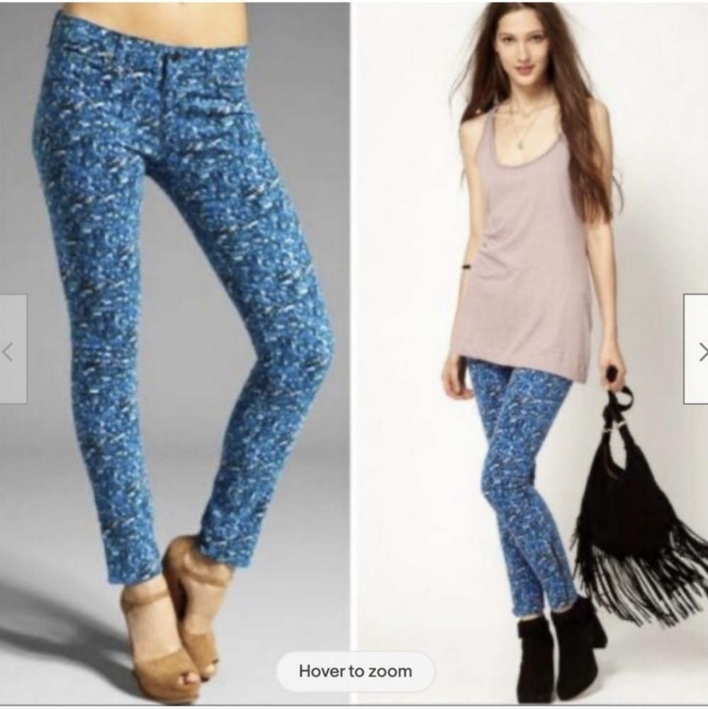 Rag n Bone skinny water color print coudorory Jeans in color Astro sz 29